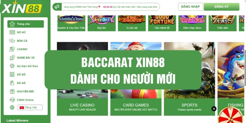 XIN88 hỗ trợ người mới chơi baccarat tận tình nhất