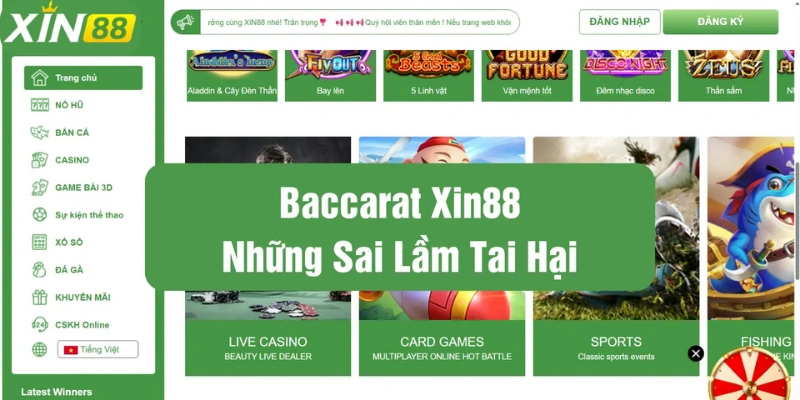 Những sai lầm hay gặp của người mới khi chơi baccarat XIN88