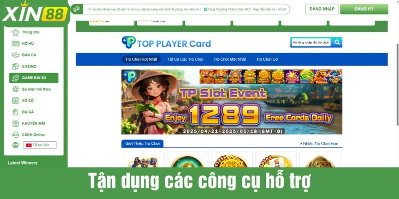 Chơi baccarat XIN88 nên có công cụ hỗ trợ