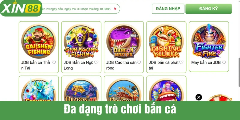 Số lượng trò chơi game săn cá đổi thưởng cực khủng thỏa mãn mọi game thủ