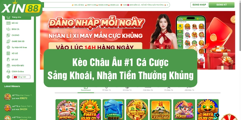 Xin88 cập nhật sớm nhất tỷ lệ kèo từ nhà cái