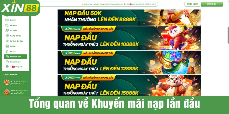 Nạp đầu tại Xin88 ưu đãi cực khủng