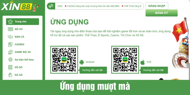 Tải ứng dụng tiện lợi XIN88