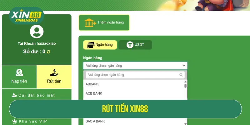 Rút tiền XIN88