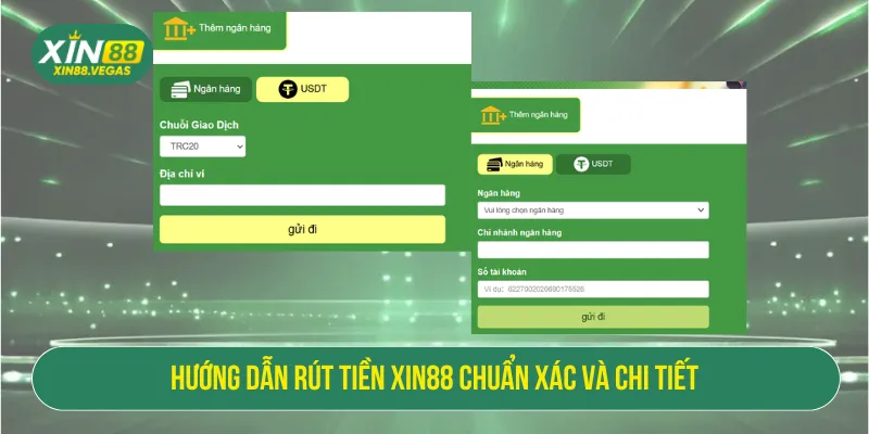 Thao tác chi tiết và chuẩn xác giúp rút tiền XIN88 an toàn