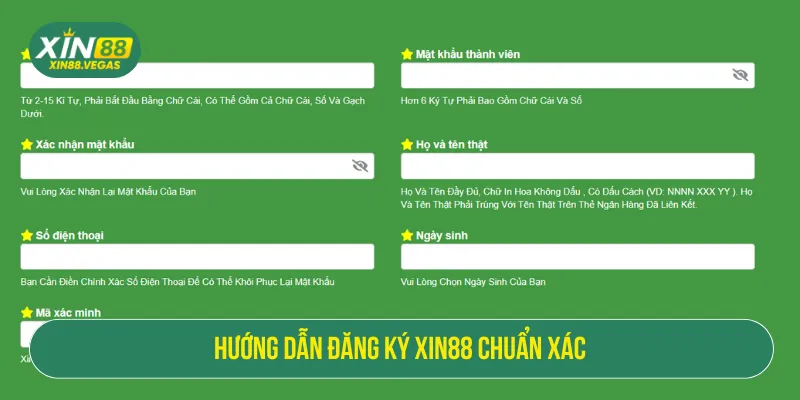 Truy cập web chính thức để đăng ký XIN88 thành công